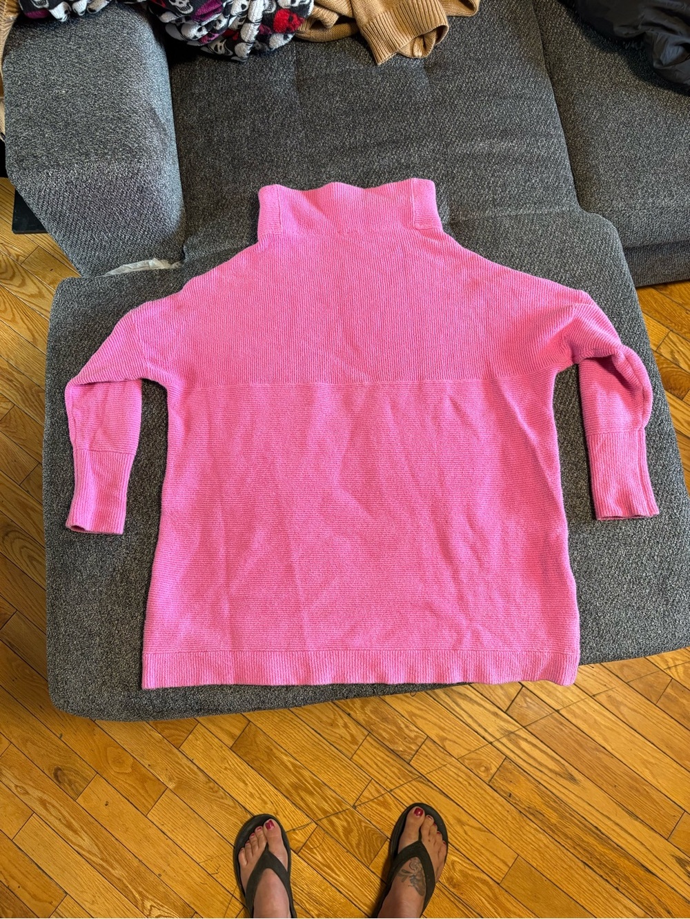 Free People Bubblegum Pink Cowl Neck Sweater